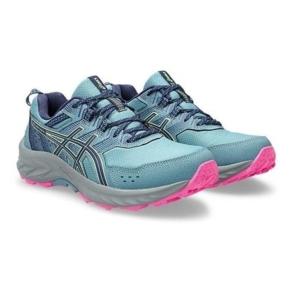 Asics Shoes - ASICS Gel Venture 9 Womens Wide Running Trail Shoes Deep Teal Pink Sz 9
